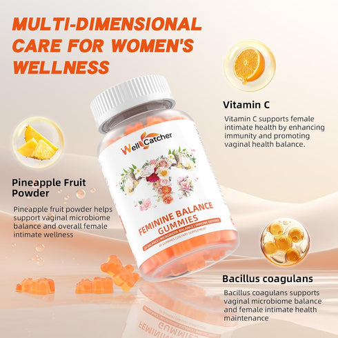 Gummies Gummies Immune 60 Count Premium Feminine Balance for Women - Hawaiian Pineapple Probiotic for pH Balance