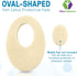 Oval Felt Callus Protective Pads, Adhesive Foot Pads Surrounding Calluses from Rubbing on Shoes, 1/8", 25 Pack