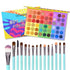 UCANBE 54 Colors Splashy Candies Eyeshadow Palette + 15pcs Makeup Brush Set: Highly Pigment, Long Lasting
