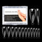 NMKL38 Clear Dual Forms Acrylic Nail System UV Gel Nail Mold Full Cover False Nail Tips with Scale (120 Water Drops)