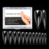 NMKL38 Clear Dual Forms Acrylic Nail System UV Gel Nail Mold Full Cover False Nail Tips with Scale (120 Water Drops)