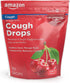 Amazon Basic Care Cherry Menthol Cough Drops for Sore Throat Relief, Soothing