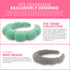 Spa Headbands for Washing Face, Makeup and Skincare. 3 Pc Set of Skin Care Head band with Wristbands. Puffy Terry Cloth, Non Slip Get Ready Hairband for Women, Teens, Girls. Cute Hair Accessories.