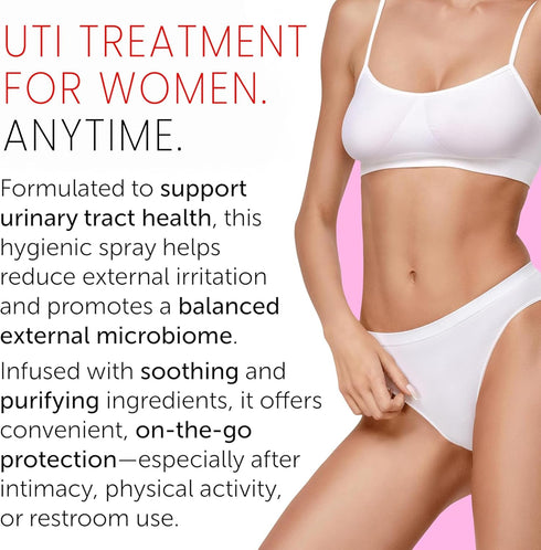 Terramed Just Think Comfort Feminine Spray | UTI Defense & Intimate Odor Control | Daily Feminine Hygiene Spray