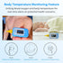 MED LINKET AM801 Pulse Oximeter Fingertip, 5 in 1 O2 Sat Monitor with SpO2, Temperature, PR, Perfusion Index, Alarm for