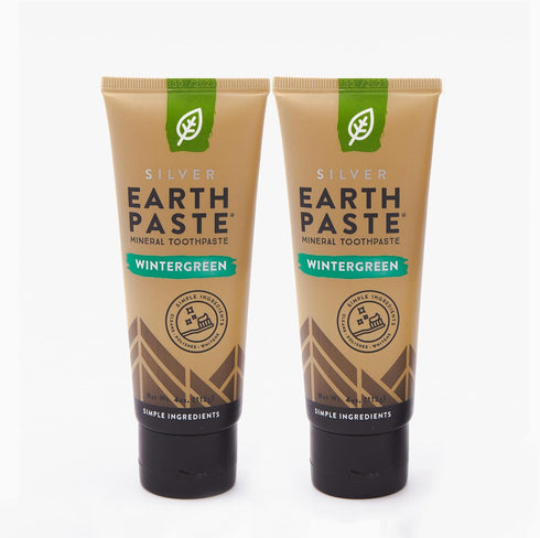 REDMOND Earthpaste: All Natural Non-Fluoride Vegan Toothpaste, Wintergreen, 4 Ounce Tube (2 Pack)