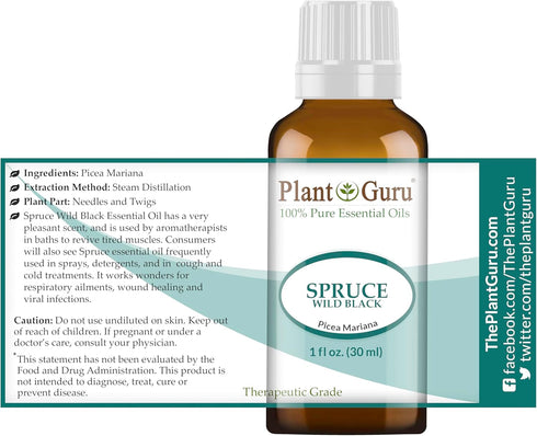 Wild Black Spruce Essential Oil 30 ml. / 1 oz. 100% Pure Undiluted Therapeutic Grade.
