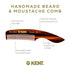 Kent 85T Small Wide Tooth Beard and Mustache Pocket Comb, Travel Size for Grooming