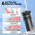 Mini Cordless Water Flosser: 5 Modes Dental Floss with Telescopic Tank, 6 Tips, IPX7 Waterproof (Black)