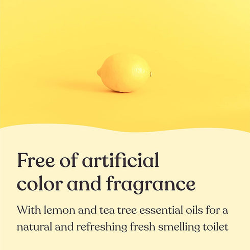 Toilet Bowl Cleaner Strips, 60 Cleans, Plastic-free, Dye-free, with Lemon Essential Oil