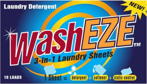 3-in-1 Laundry Detergent Sheets, 20 Loads, Fresh Scent, Liquidless Soap Sheet-Detergent