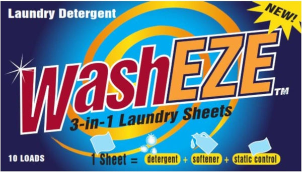 3-in-1 Laundry Detergent Sheets, 20 Loads, Fresh Scent, Liquidless Soap Sheet-Detergent