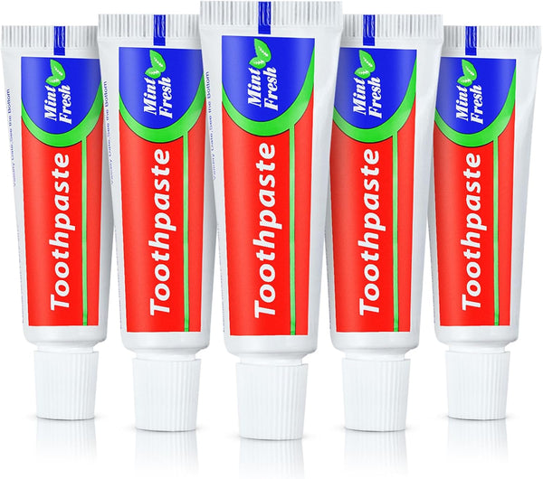 15 Tubes Bulk Travel Size Toothpaste, Miniature 0.88oz Peppermint Toothpaste for Hotel and Charity Use
