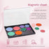 Magnetic Makeup Palette with Clear Top, 3-Pack Empty Eyeshadow Storage Box with 60Pcs Stickers