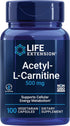 Life Extension Acetyl-L-Carnitine, 100 Capsules | Brain, Mood & Nerve Health, Cellular Energy, Gluten-Free, Non-GMO