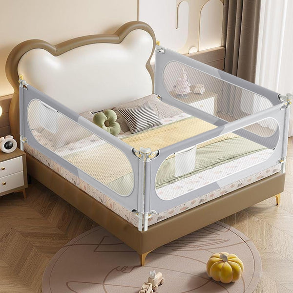 Yozoia Bed Rail for Toddlers, Baby Bed Rail Guard with Double Child Safety