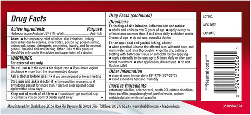 Medpride 1% Hydrocortisone Cream - Maximum Strength Itch Relief for Mosquito Bites, Eczema, Dermatitis - 16 oz