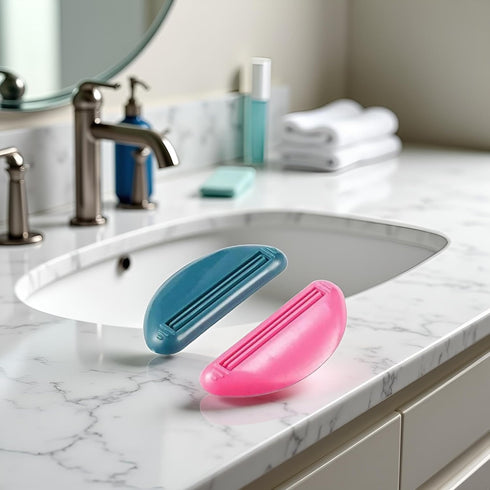 Wentoenapp 2Pcs Toothpaste Squeezer Squeeze Tooth Paste Tube Cosmetics Cleanser Extruder Clamps Toothpaste Dispenser