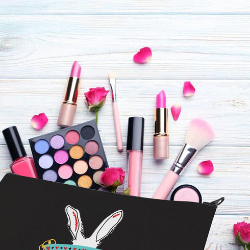 BDPWSS Makeup Bag for Travel, Alice Theme, Waterproof Cosmetic Case for Friends, Sister, Female