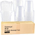 Qsqwsuye 15sets 34 packaging disposable plastic cup with lid and straw, ounce reusable and suitable for outdoor travel