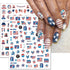 6 Sheets Independence Day Nail Art Stickers, 4th of July Nail Decals, 3D Self-Adhesive Art Supplies for Women