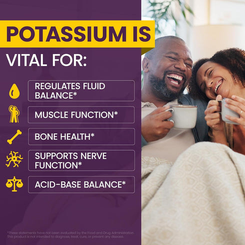 Immune 1.67 oz WellnessOne Ionic Potassium Supplement - Potassium Chloride Drops for Fast Absorption - Boost System