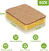 Yolaist 12 Pack Non-Scratch Scrub Sponge, Natural Kitchen Sponges for Cleaning Kitchen, Scratch Free Biodegradable