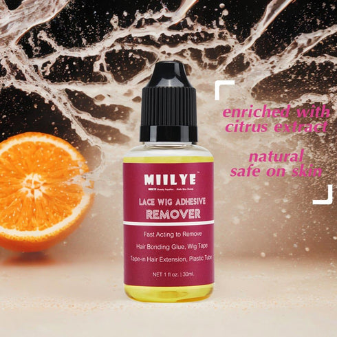MIILYE Wig Glue Remover - 2 Bottles Tape in Hair Extensions Solvent for Adhesive Residue, Lace Front Wig, and Cosmetic