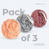 MainBasics Bath Shower Loofah Sponge Pouf, Body Scrubber Exfoliator Body Wash Sponge (Set of 3, Coral Reef)