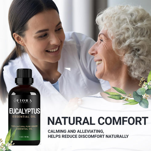 Eucalyptus Essential Oil - 100% Pure for Diffuser, Humidifier, Sinus, Cold, Aromatherapy, Natural Oil for Skin