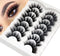Losha False Lashes - Super Fluffy Faux Mink Eyelashes, Dramatic Long and Full Fake Eyelashes, 7 Pairs Pack