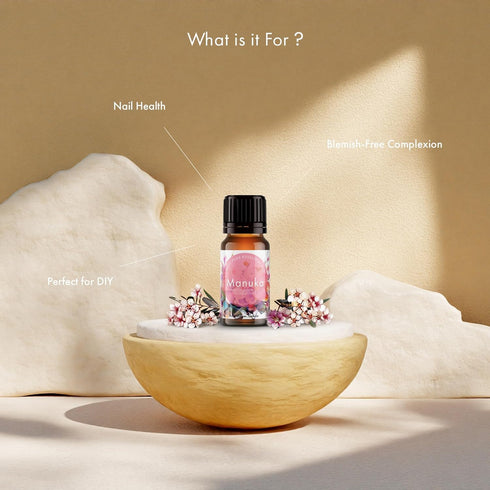 Manuka Essential Oil, 100% Pure Therapeutic Grade for Skin, Nails, Aromatherapy - Fresh & Herbaceous Aroma (0.34 Fl Oz)