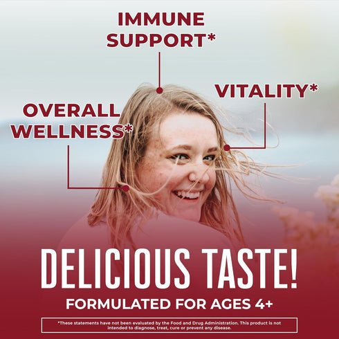 Mary Ruth's 5-1 Immunity Gummies with Elderberry for Kids & Adults | Cherry | Pectin Based | Vegan | 90 Count
