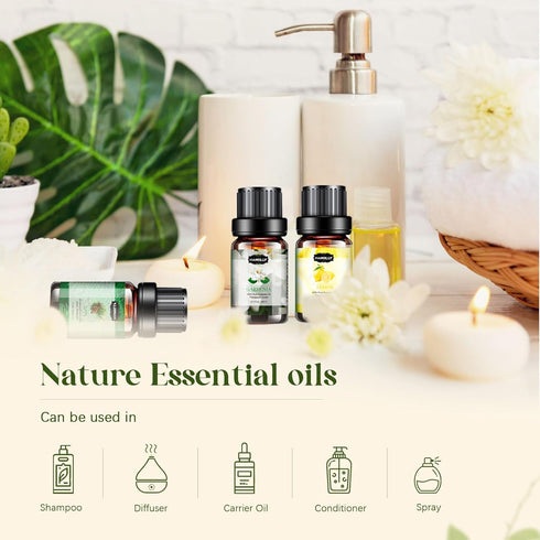 Set, (32 5ml) Essential Oils Aromatherapy Essential Oil Kit for Diffuser, Humidifier, Massage, Skin Care x