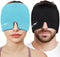 Migraine Relief Gel Ice Head Wrap - Hot and Cold Therapy Hat for Headache and Sinus Relief (Black & Blue)
