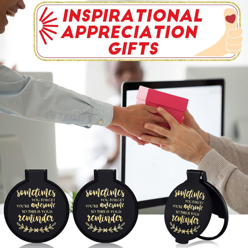 Weysat 48 Pcs Compact Mirror Bulk, Mini Inspirational Gifts, Pocket Folding Mirrors for Women