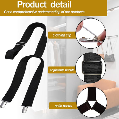 Hjsixtxh 2-Pack 26-41 Inches, Dressing Aid Clips for Pants Adjustable Metal Clip & Nylon Strap Independence Tool