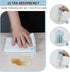 Microfiber Cleaning Cloths Roll, 75 Pack, 11.8" x 11.8", Ultra Absorbent, Lint Free, Blue