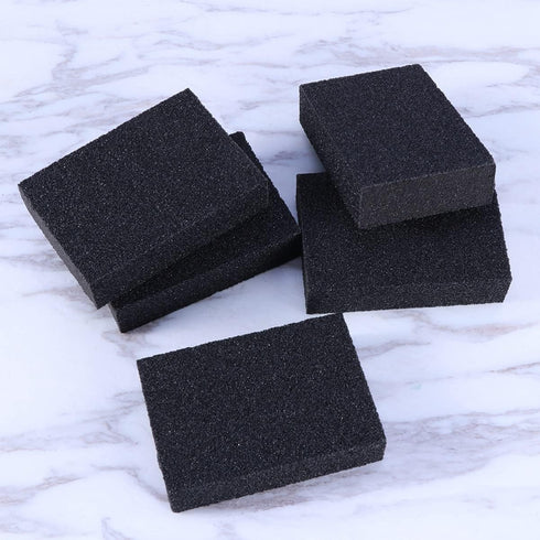Sponge 5Pcs Carborundum Non-Scratch Emery Brush - Kitchen Scrubber for Home, Restaurant, Hotel (Black)
