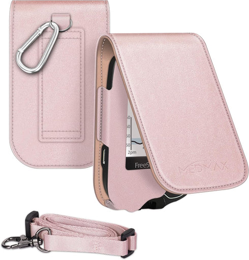 PU Protective Case for Freestyle Libre 3/2, Lightweight Shockproof Diabetic Storage Neck Sling with Detachable Lanyard
