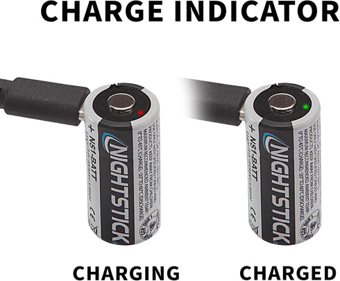 Nightstick NS1-BATT 16310 3.6V, 850mAh Li-Ion USB-C Battery - Size