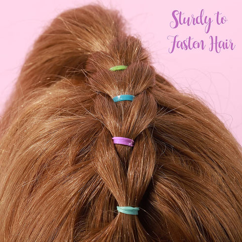 YGDZ 4000pcs Elastic Hair Bands, Clear & Colorful Hair Ties for Baby Kids Toddlers (2000pcs Clear + 2000pcs Colorful)