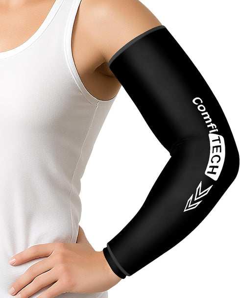 ComfiTECH Full Arm Ice Pack Wrap for Pitchers, Extended-Length Flexible Sleeve for