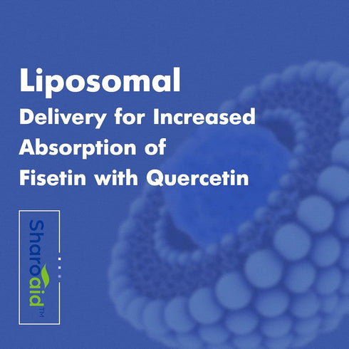 Liposomal Fisetin with Quercetin Supplements 1200 mg per Serving - High Absorption Antioxidants for Women & Men - 60
