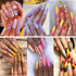 Natural Coffin Acrylic Nails - 500pcs Half Cover Ballerina Nails Tips Long Acrylic False Fake Nail Artificial, 10 Sizes