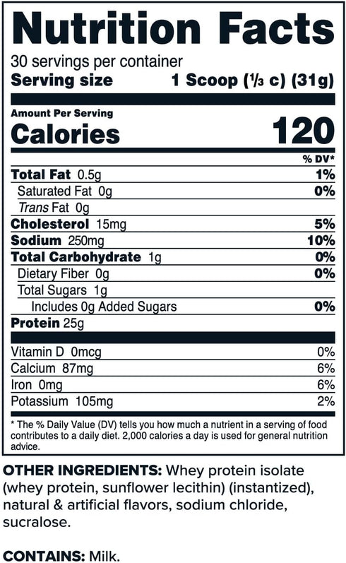 Primaforce Whey Protein Isolate Powder, Vanilla, 2 lbs, Non-GMO, Gluten Free