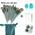 Koccido 22 Pcs Makeup Brushes Kit, Foundation and Eyeshadow Brush Set, Green
