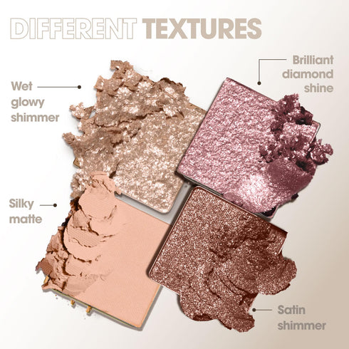 Lamora Nude Neutral Eyeshadow Palette, 12 Natural Highly Pigmented Shades, Travel Size Makeup Palette with Mirror