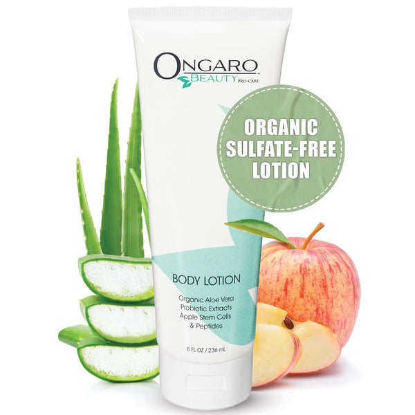 Ongaro Beauty Organic Body Lotion, Probiotic Moisturizer with Aloe Vera, Cocoa Butter, Hyaluronic Acid, Shea Butter &
