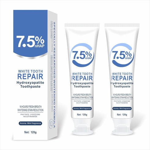 LIVREO Set 4 Pack 7.5% Hydroxyapatite Toothpaste for Enamel Protection and Tooth Strengthening,